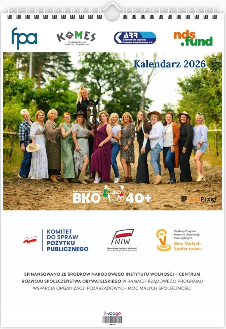 Kalendarz „Portrety Optymistek 40+” już gotowy!